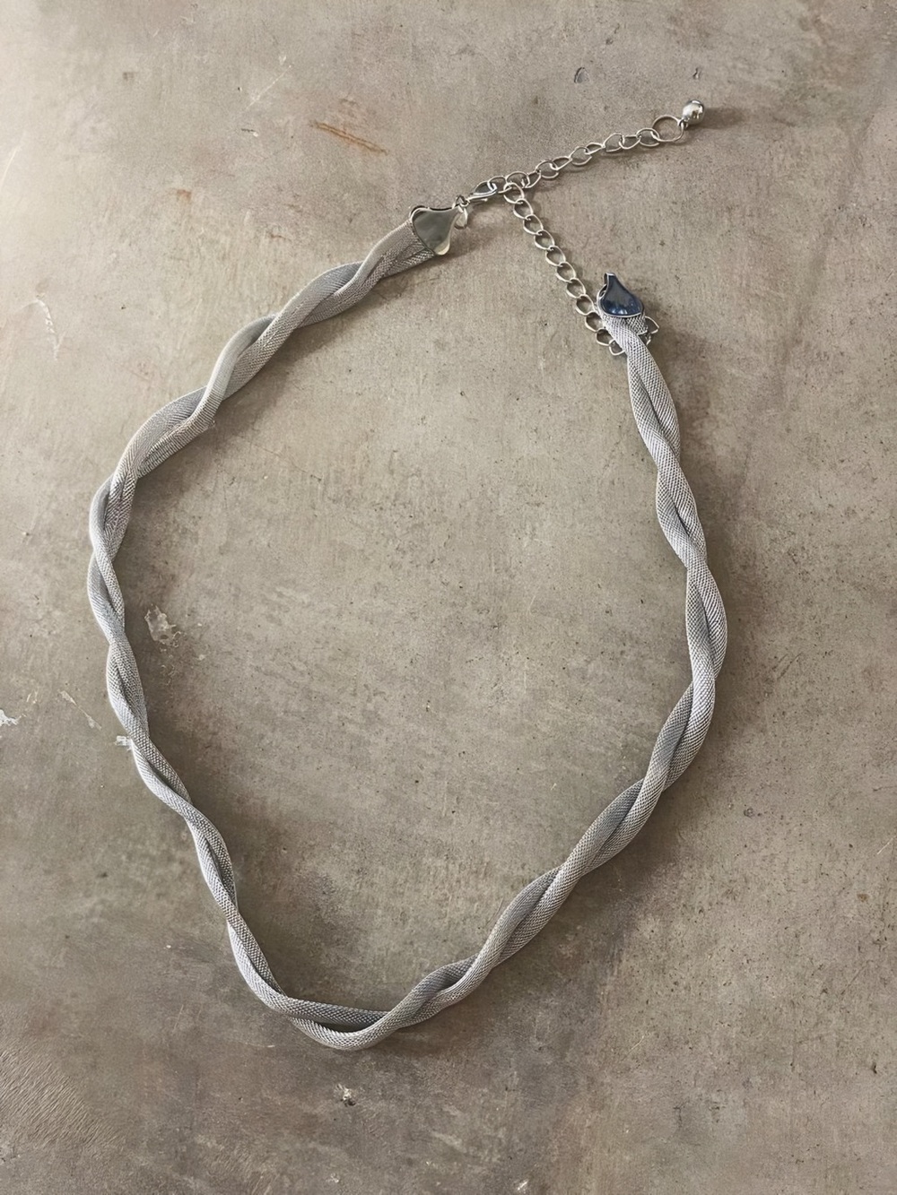 vintage silver twisted chain belt